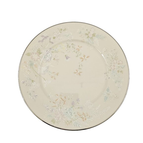 Lenox April Ivory w/ Platinum Floral On Trim 10 7/8” Dinner Plates - Set of 3 - Picture 11 of 16